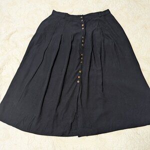 Conrad C. Collection A-Line Midi Skirt Sz. 18 Black